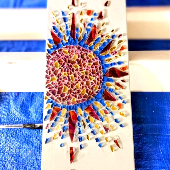 Colorful Mosaic Sunburst Wall Art - Picture 1 of 2